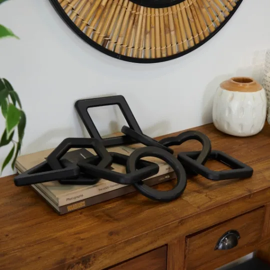 Kirkland's Home Mixed Shapes Chain Sculptures, Set Of 2- Statues & Figurines