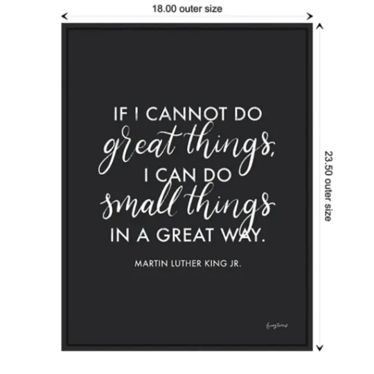 Kirkland's Home Mlk Words Of Wisdom Iii Framed Canvas Art Print- Wall Quotes & Signs