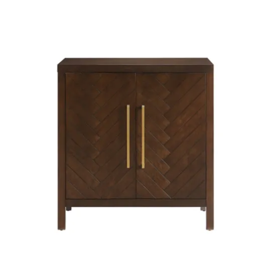 Kirkland's Home Mocha Mod Herringbone Cabinet- Cabinets & Sideboards