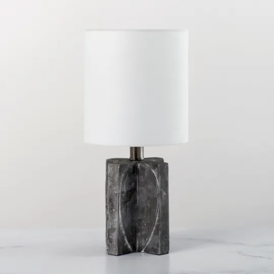 Kirkland's Home Mod Marbled Gray Table Lamp- Table Lamps