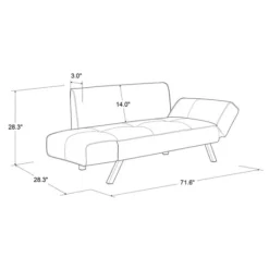Kirkland's Home Mod Wing Arm Convertible Sofa- Sofas & Loveseats