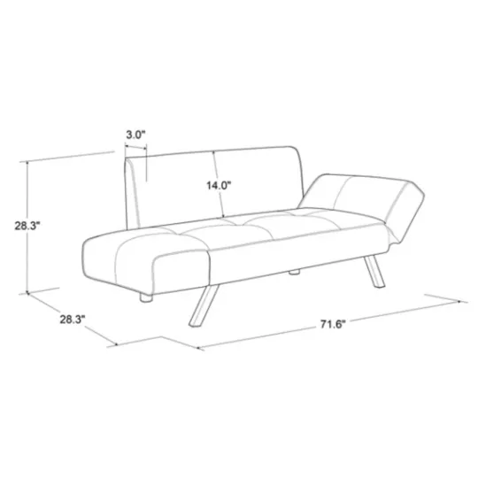 Kirkland's Home Mod Wing Arm Convertible Sofa- Sofas & Loveseats