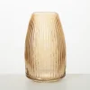 Kirkland's Home Modern Amber Ribbed Glass Vase- Vases