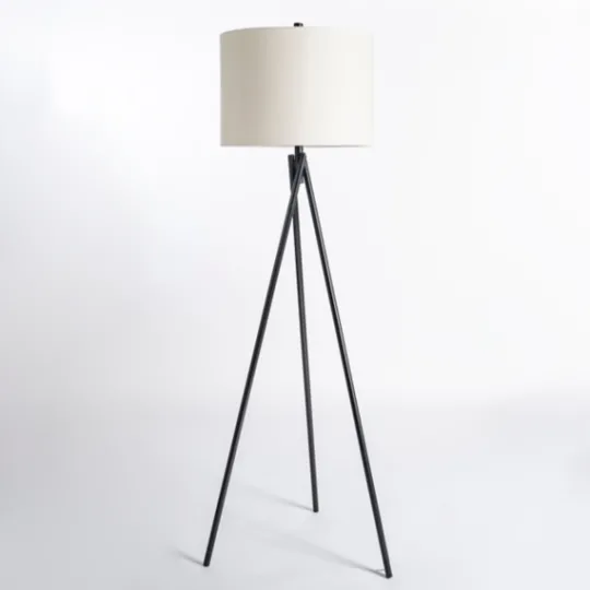Kirkland's Home Modern Black Tripod Floor Lamp- Floor Lamps