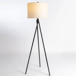 Kirkland's Home Modern Black Tripod Floor Lamp- Floor Lamps