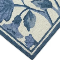 Kirkland's Home Modern Blue Floral Vines Outdoor Area Rug, 5X7- Outdoor Rugs