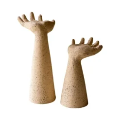 Kirkland's Home Modern Clay Hands Tabletop Sculptures, Set Of 2- Statues & Figurines
