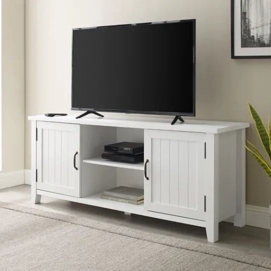 Kirkland's Home Modern Farmhouse 2-Door Tv Stand- Tv Stands & Media Consoles