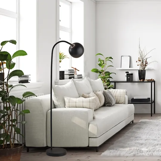 Kirkland's Home Modern Globe Shade Floor Lamp- Floor Lamps