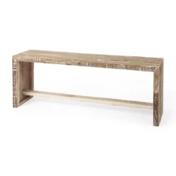 Kirkland's Home Modern Reclaimed Wood Bench- Benches & Ottomans