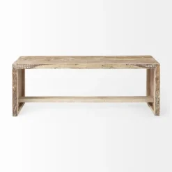 Kirkland's Home Modern Reclaimed Wood Bench- Benches & Ottomans