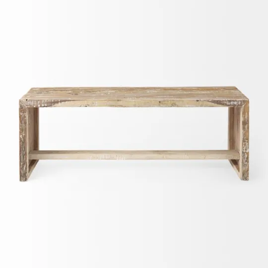 Kirkland's Home Modern Reclaimed Wood Bench- Benches & Ottomans