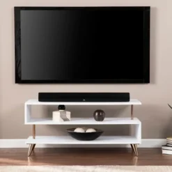 Kirkland's Home Modern Shape Tv Stand- Tv Stands & Media Consoles