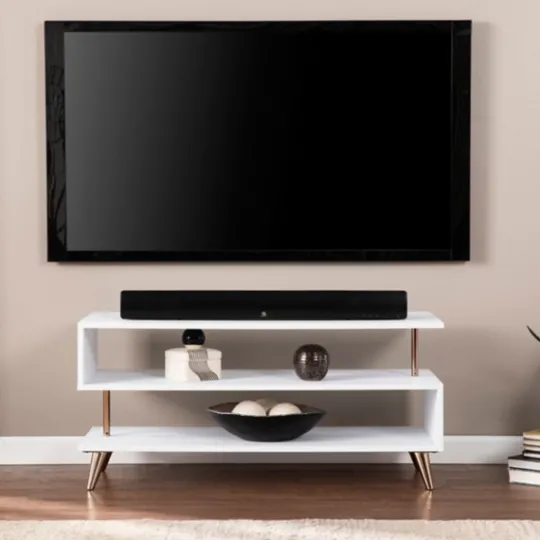 Kirkland's Home Modern Shape Tv Stand- Tv Stands & Media Consoles