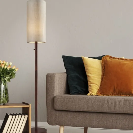 Kirkland's Home Modern Wood Emma Floor Lamp- Floor Lamps