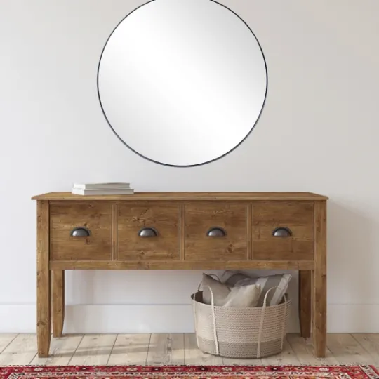 Kirkland's Home Moira Rounded Thin Frame Mirror, 32 In.- Decorative Mirrors