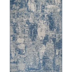 Kirkland's Home Molly Blue Mottled Abstract Outdoor Rug, 8X10- Outdoor Rugs