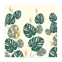 Kirkland's Home Monstera On Early Dawn Peel And Stick Wall Mural- Wall Murals & Wall Decals