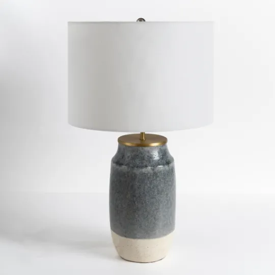 Kirkland's Home Montgomery Two-Tone Speckled Table Lamp- Table Lamps