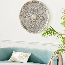 Kirkland's Home Mosaic Round Metal Wall Plaque- Wall Plaques