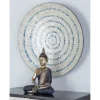 Kirkland's Home Mother Of Pearl Coastal Gong Wall Decoration- Wall Plaques