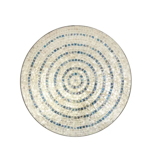 Kirkland's Home Mother Of Pearl Coastal Gong Wall Decoration- Wall Plaques