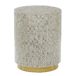 Kirkland's Home Mother Of Pearl Sells Wood Base Accent Table- Accent & End Tables