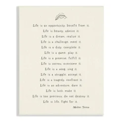 Kirkland's Home Mother Teresa Life Quote Wall Plaque- Wall Quotes & Signs