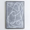 Kirkland's Home Mottled Gray Thoughts Framed Art Print- Framed Art