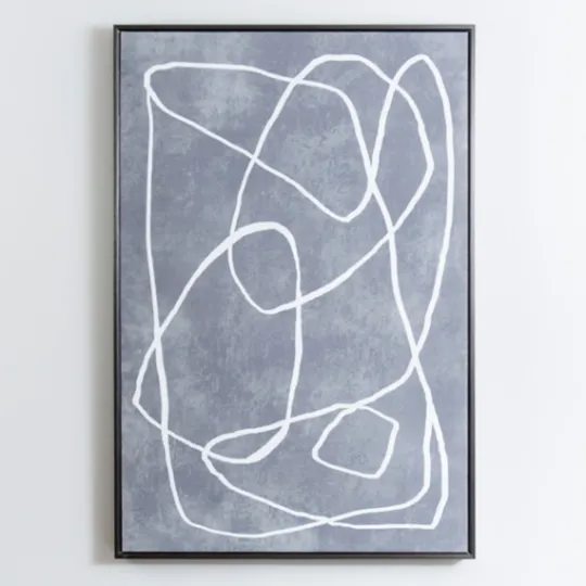 Kirkland's Home Mottled Gray Thoughts Framed Art Print- Framed Art