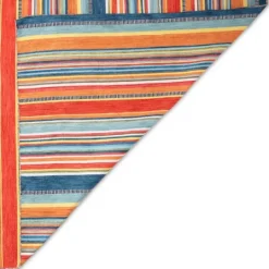 Kirkland's Home Multi Dhurri Stripe Indoor/Outdoor Area Rug, 5X7- Outdoor Rugs