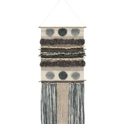 Kirkland's Home Multicolor Abstract Pom Pom Woven Wall Hanging- Wall Plaques