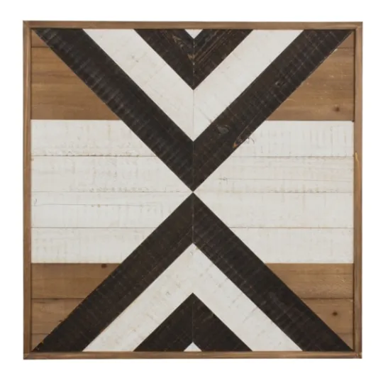Kirkland's Home Multicolor Baralt Shiplap Wood Wall Plaque- Wall Plaques