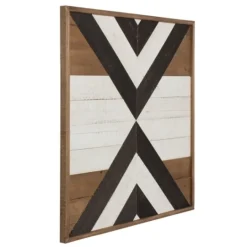Kirkland's Home Multicolor Baralt Shiplap Wood Wall Plaque- Wall Plaques