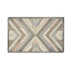 Kirkland's Home Multicolor Criss Cross Chevron Wood Wall Plaque- Wall Plaques