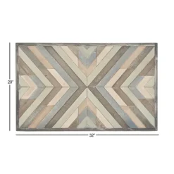 Kirkland's Home Multicolor Criss Cross Chevron Wood Wall Plaque- Wall Plaques