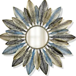 Kirkland's Home Multicolor Iron Petal Sunburst Mirror- Decorative Mirrors