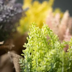 Kirkland's Home Multicolor Lavender Burlap Arrangements, Set Of 4- Arrangements & Greenery