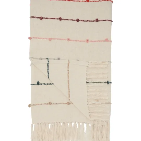 Kirkland's Home Multicolor Loop Striped Throw- Blankets & Throws