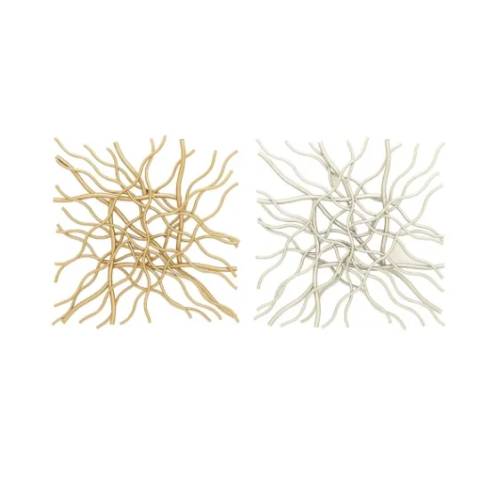 Kirkland's Home Multicolor Metal Abstract Wall Plaques, Set Of 2- Wall Plaques