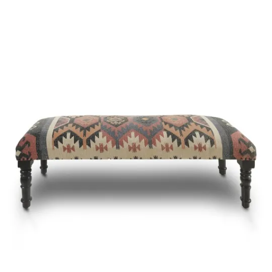 Kirkland's Home Multicolor Southwestern Geometric Bench- Benches & Ottomans
