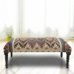 Kirkland's Home Multicolor Southwestern Geometric Bench- Benches & Ottomans