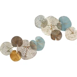 Kirkland's Home Multicolored Metal Circles Wall Plaques, Set Of 2- Wall Plaques