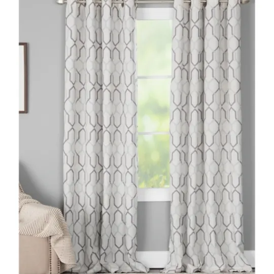 Kirkland's Home Mushroom Interlock Single Curtain Panel, 84 In.- Curtains & Drapes