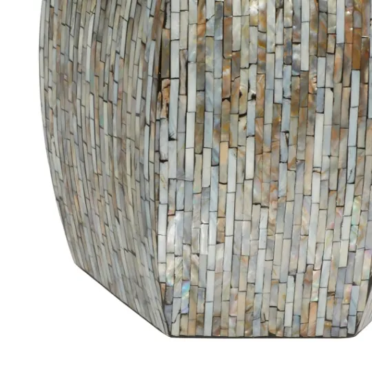Kirkland's Home Mussel Shell Hexagonal Accent Table- Accent & End Tables