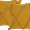 Kirkland's Home Mustard Tufted Abstract Diamond Pillows, Set Of 2- Pillows