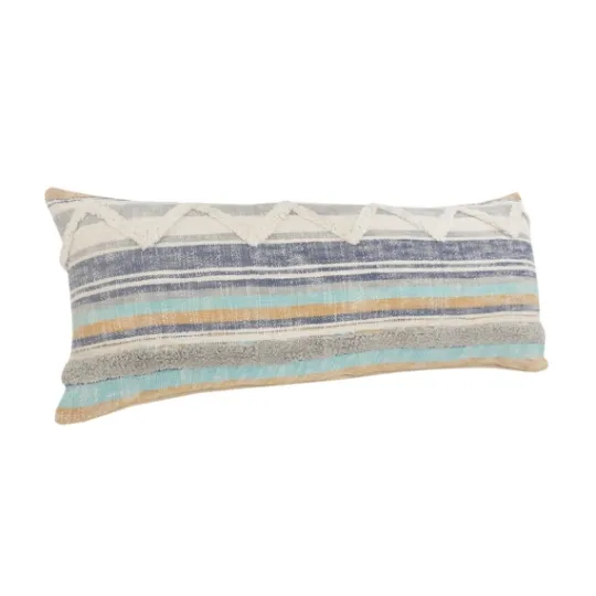 Kirkland's Home Myrtle Tufted Stripes Lumbar Pillow- Pillows