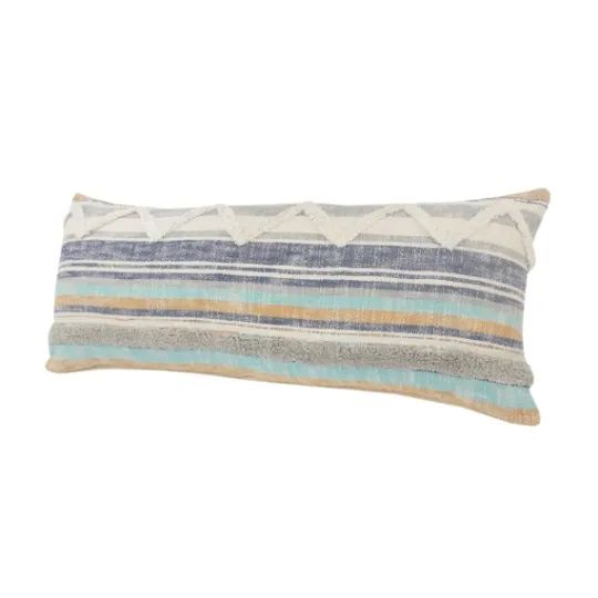 Kirkland's Home Myrtle Tufted Stripes Lumbar Pillow- Pillows