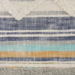 Kirkland's Home Myrtle Tufted Stripes Lumbar Pillow- Pillows