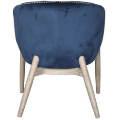 Kirkland's Home Nadia Navy Velvet Club Chair- Accent Chairs